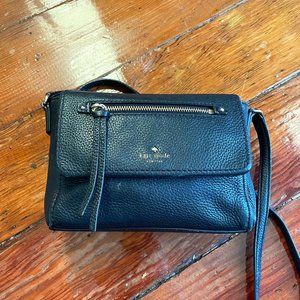 Kate Spade Black Pebbled Leather Crossbody Purse